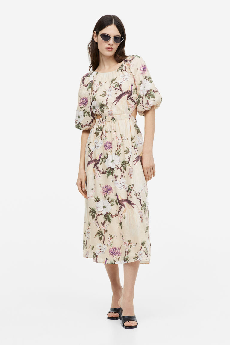Объемное платье с вырезом H&M