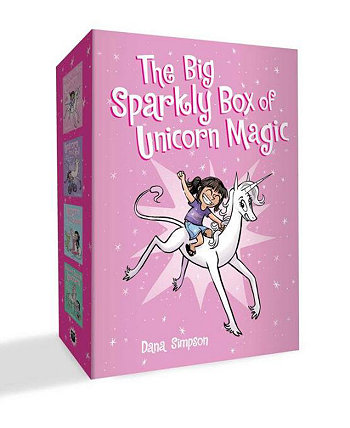 Большая блестящая коробка волшебства единорогов - Бокс-сет «Фиби и ее единорог», том 1–4, Дана Симпсон Barnes & Noble