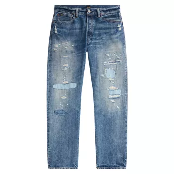 Жесткие джинсы узкого кроя Polo Ralph Lauren
