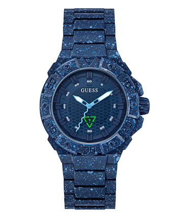 Мужские часы темно-синего цвета с пластиковым ремешком, 42 мм GUESS