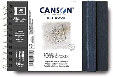 Записная книжка для акварели CANSON, 21x14.8 см, с качественной бумагой и прочной обложкой Canson