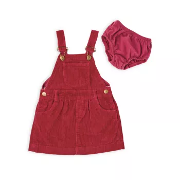 Baby, Little Girl's &amp; Коренастое вельветовое платье для девочки Dotty Dungarees