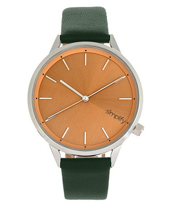Женские часы серии 6700 с черным, бирюзовым, оранжевым, коричневым, зеленым или красным ремешком из искусственной кожи, 45 мм Simplify