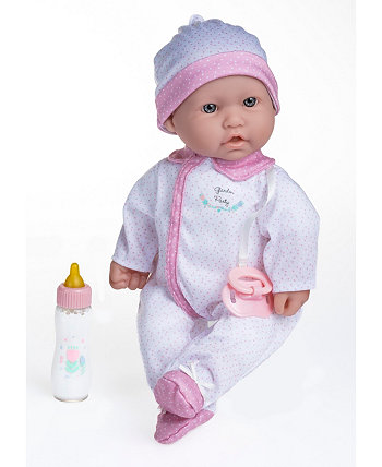 Комбинезон для куклы La Baby 14,3 дюйма с мягким телом, соской и набором волшебных бутылочек JC Toys