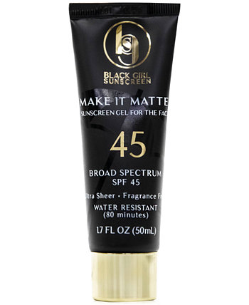 Солнцезащитный крем Make It Matte SPF 45, 1,7 унции. Black Girl Sunscreen