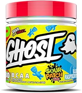 GHOST BCAA Powder (Порошок) Amino Acids Supplement, Kiwi Strawberry - 30 Servings (Порции) - Sugar-Free Intra, Post & Pre Workout Amino Powder & Recovery Drink, 7G BCAA GHOST