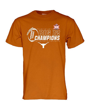 Мужская оранжевая футболка Texas Longhorns 2023 Big 12 Football Conference Champions Locker Room Blue 84