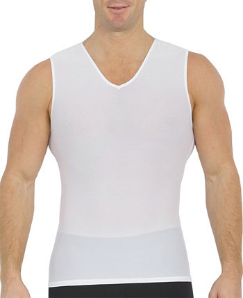 Men's Big & Tall Power Mesh Compression Sleeveless V-Neck Shirt Instaslim