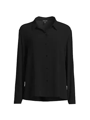 Женская Повседневная рубашка Eileen Fisher Classic Silk Easy Shirt Eileen Fisher