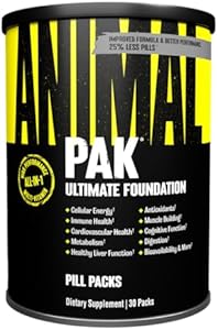 Animal Pak - Convenient Multivitamin for Men & Women Daily All-in-One Vitamin & Supplement Pack - Zinc, Vitamins C, B, D, Amino Acids, and Immune Support - Sports Nutrition Performance - 30 Count Animal