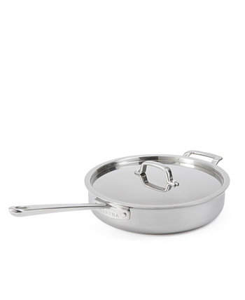Stainless Steel 3.5 QT Straight Sided Saute Pan with Lid Martha Stewart