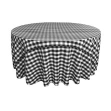 Polyester Gingham Checkered 120-inch Round Tablecloth Slickblue