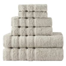 Классические турецкие полотенца из натурального хлопка, мягкий впитывающий лаббок, набор из 6 предметов с 2 банными полотенцами, 2 полотенцами для рук, 2 мочалками Classic Turkish Towels