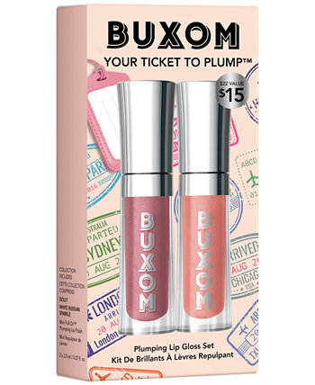 Ваш билет в дуэт блесков для губ Plump Plump Lip Gloss Duo Buxom Cosmetics