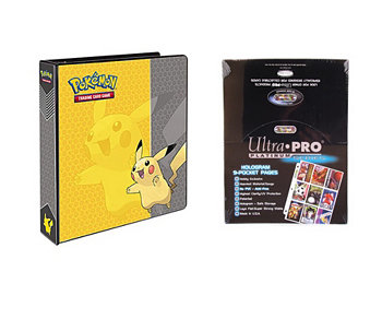 Pokemon Pikachu 2 "3 кольцевых альбома для пластиковых карт со 100 ультраплатиновыми 9 карманными листами Ultra Pro