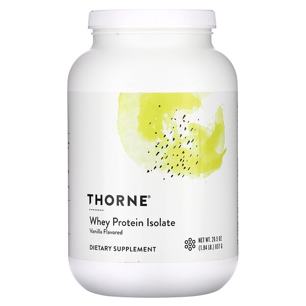 Изолят Сывороточного Протеина, Ваниль - 837 г - Thorne Thorne