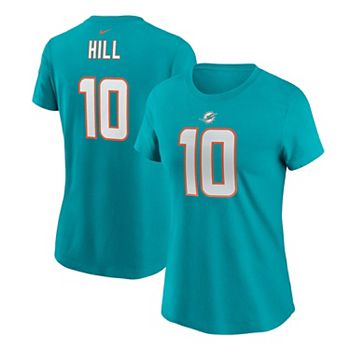 Футболка аквамаринового цвета Nike Women’s Tyreek Hill с именем и номером игрока Miami Dolphins NCAA