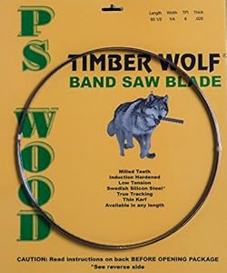 Полотно ленточной пилы Timber Wolf 59 1/2 x 3/16 x 4, высококачественное стальное полотно с низким напряжением PS Wood