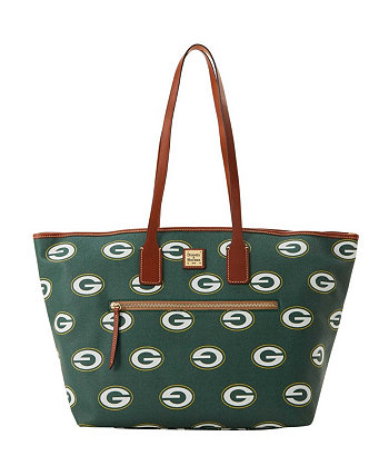 Женская большая сумка-тоут Green Bay Packers Sporty Monogram с молнией Dooney & Bourke