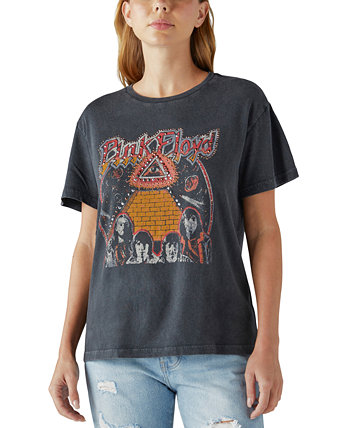 Женская хлопковая футболка бойфренда Pink Floyd с графическим принтом Lucky Brand