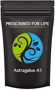 Prescribed For Life Astragalus Powder 4:1 | Natural Milk Vetch Root Fine Powder | Gluten Free, Vegan, Non GMO, Soy Free, Kosher | Astragalus membranaceus (4 oz / 113 g) Prescribed For Life