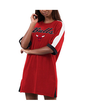 Женское красное платье-кроссовки с флагом Chicago Bulls G-III
