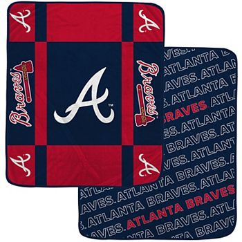 Ультратеплый плед Atlanta Braves 152 х 178 см, двусторонний, 100% полиэстер, яркие графики Pegasus