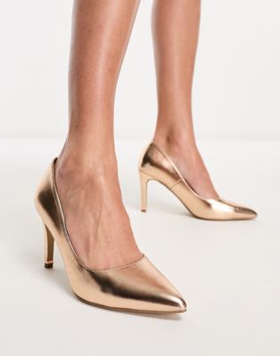 Office Marine heeled pumps in rose gold  Office