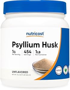 Nutricost Psyllium Husk Ground Powder (1lbs) - Gluten Free and Non-GMO Nutricost