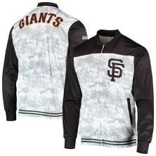 Черная мужская камуфляжная куртка Stitches с молнией во всю длину San Francisco Giants Stitches