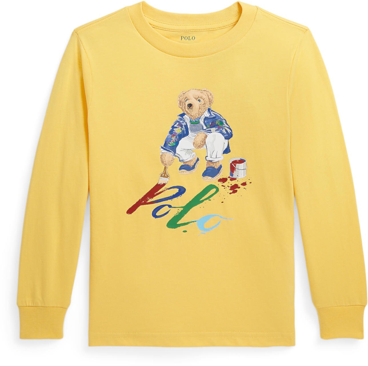 Хлопковая футболка с длинными рукавами Polo Bear (для малышей/маленьких детей) Polo Ralph Lauren