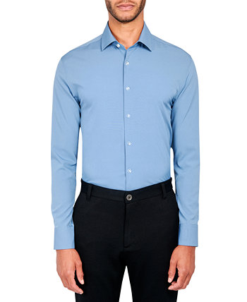 Мужская классическая рубашка Slim Fit Solid Performance Stretch Cooling Comfort с надписью Ceremony CONSTRUCT