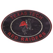 Овальный настенный знак Texas Tech Red Raiders Heritage Fan Creations