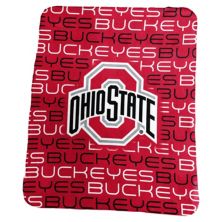 Флисовое одеяло с логотипом бренда Ohio State Buckeyes Classic Logo Brand