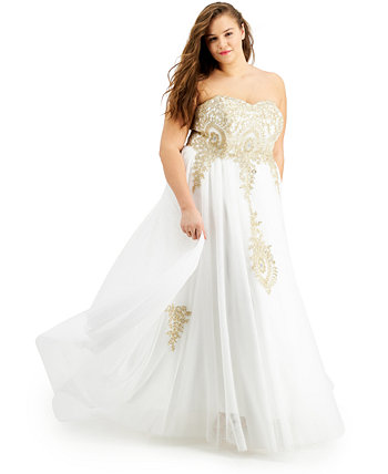 Модное платье без бретелек с вышивкой, созданное для Macy's Say Yes to the Prom