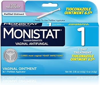 Monistat 1 Day Yeast Infection Treatment for Women, 1 Prefilled Tioconazole Ointment (Мазь) Applicator, 1 Pack Monistat