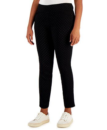 Женские узкие брюки без застежек с тиснением в горошек, созданные для Macy's Charter Club