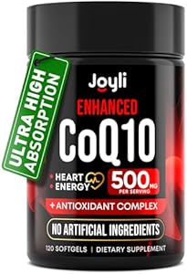 High Absorption CoQ10 200MG - Co Q10, 200mg Softgels (Мягкие капсулы) for Heart Health & Energy Production - Enhanced Co Q 10 Supplement with Antioxidants and Flaxseed Oil - CoQ10 200 mg Per Serving (Порция) JOYLI Nutrition