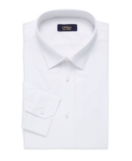 Классическая рубашка узкого кроя с логотипом Cavalli CLASS