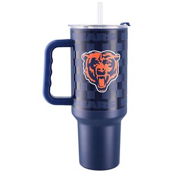 Chicago Bears 40oz Checkered Stainless Steel Tumbler Logo Brand