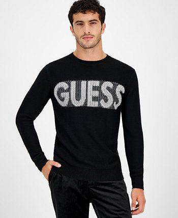 Мужской свитер Amyas с круглым вырезом и длинными рукавами с логотипом GUESS