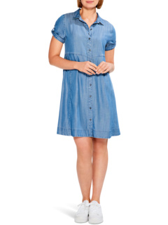 Джинсовое платье-рубашка Petite с драпировкой NIC+ZOE