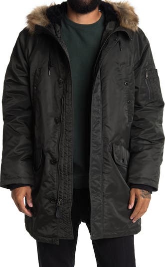 Куртка Flight Satin с капюшоном с отделкой из искусственного меха Levi's®