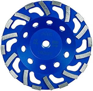 SALI 7 Inch Concrete Grinding Wheels 28 Turbo Diamond Segments 5/8-11 Arbor Diamond Grinding Wheel Fit for Paint, Epoxy, Mastic, Coating Removal Sali