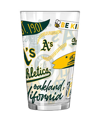 Oakland Athletics 16 Oz Native Pint Glass Logo Brand