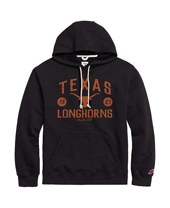 Мужской черный рваный пуловер с капюшоном Texas Longhorns Bendy Arch Essential League Collegiate Wear