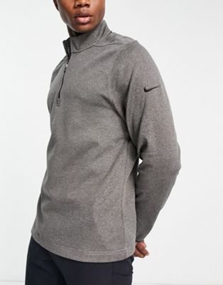 Nike Golf Victory Therma-FIT half zip top in gray Nike Golf