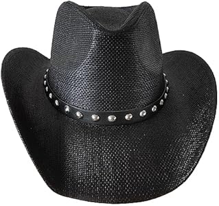 TOVOSO Straw Cowboy Hat for Women and Men with Shape-It Brim, Western Cowboy Hat TOVOSO