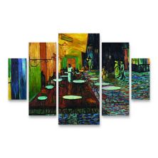 Vincent van Gogh Cafe Terrace Canvas Wall Art Набор из 5 предметов Trademark Fine Art