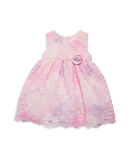 Платье для маленькой девочки с цветочным принтом тай-дай Purple Rose